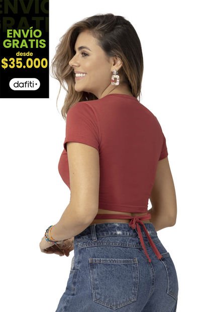 Crop Top Mujer Granate Rutta 89610
