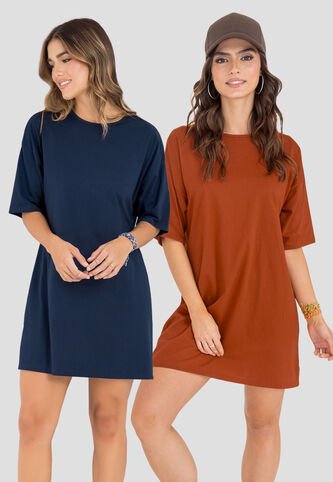 Vestido Paq X2 Mujer Multicolor Rutta 6059 Rutta