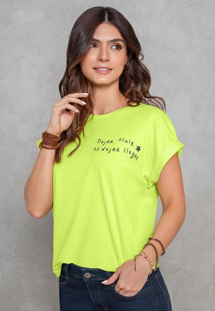 Camiseta Mujer Verde Rutta 104152