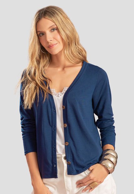 Cardigan Mujer Azul Profundo Rutta 104779