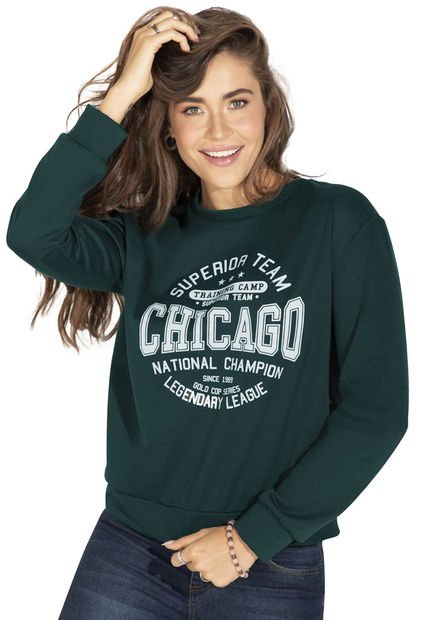 Buzo Mujer Verde Botella Rutta 92707