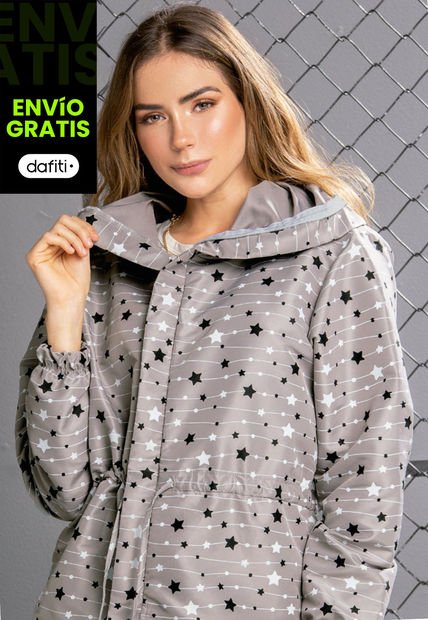 Chaqueta Juvenil Estampado Gris Rutta 76009