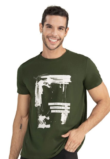 Camiseta Hombre Verde Rutta 3485