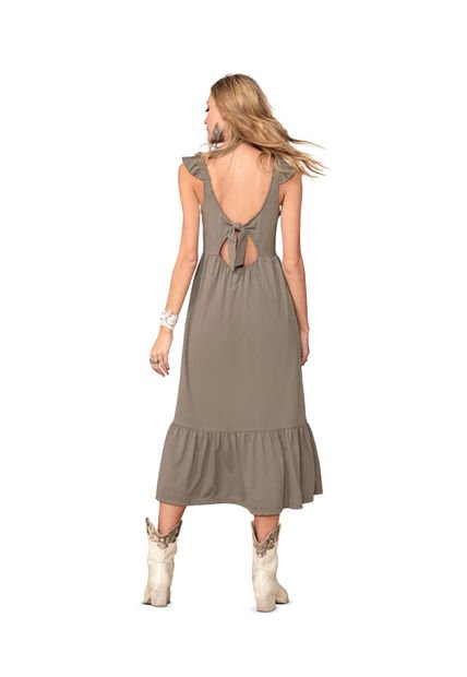 Vestido Largo Mujer Taupe Rutta 32882