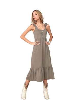 Vestido Largo Mujer Taupe Rutta 32882
