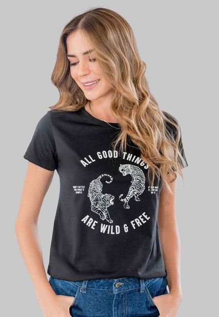 Camiseta Mujer Negro Rutta 101056