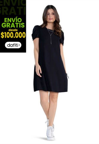 Vestido Corto Mujer Negro Rutta 3772 Rutta