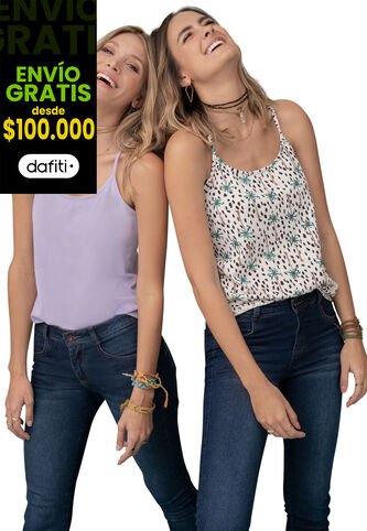 Camiseta Paq X2 Mujer Multicolor 91459 Rutta