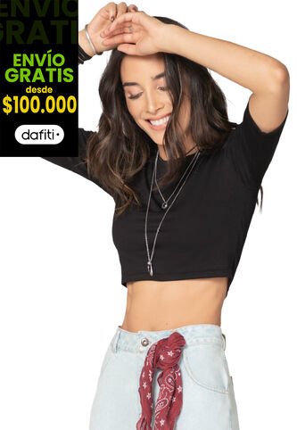 Camiseta Para Mujer Negro Rutta Rutta