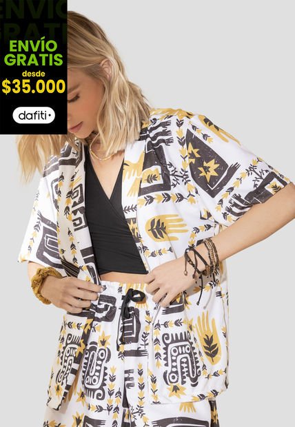 Kimono Mujer Estampado Rutta 4838
