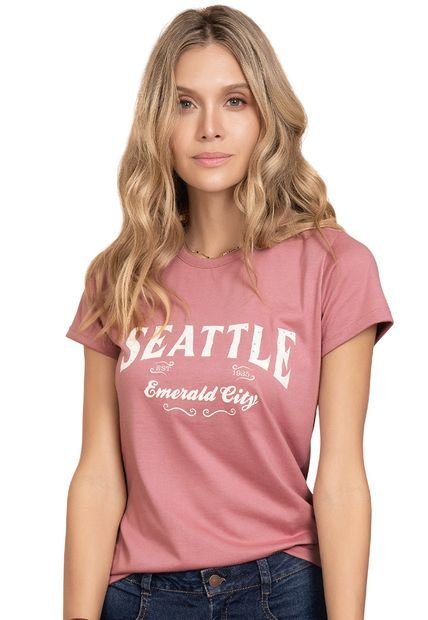 Camiseta Para Mujer Palo De Rosa Oscuro Rutta