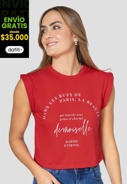 Camiseta Mujer Rojo Rutta 106114