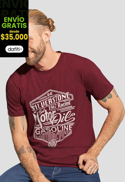 Camiseta Hombre Vinotinto Rutta 106207