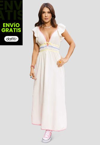 Vestido Largo Mujer Marfil Rutta 2337 Rutta