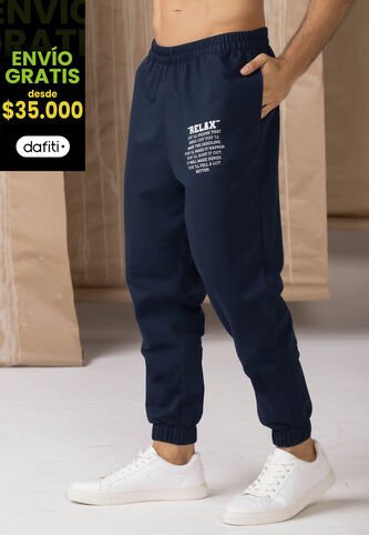 Jogger Hombre Azul Navy Rutta 6306 Rutta