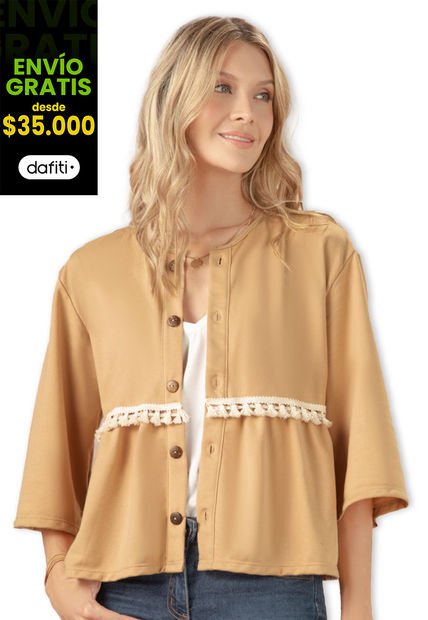 Cardigan Mujer Dorado Rutta 33735