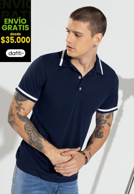 Camiseta Polo Hombre Azul 89617