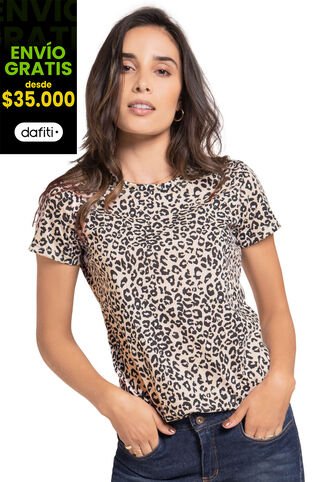 Camiseta Mujer Beige 78399 Rutta