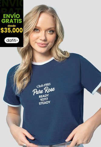 Camiseta Mujer Azul Profundo Rutta 107358 Rutta