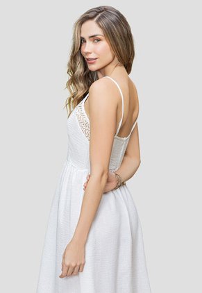 Vestido Largo Mujer Marfil Rutta 110715