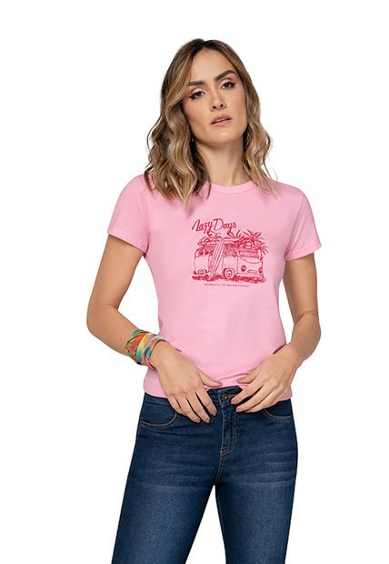 Camiseta Mujer Rosado Rutta 9737