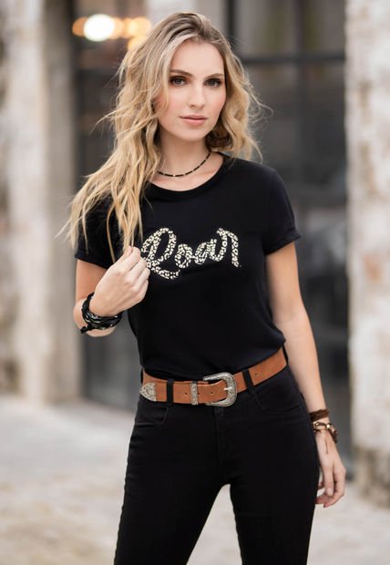 Camiseta Mujer Negro Rutta 9892
