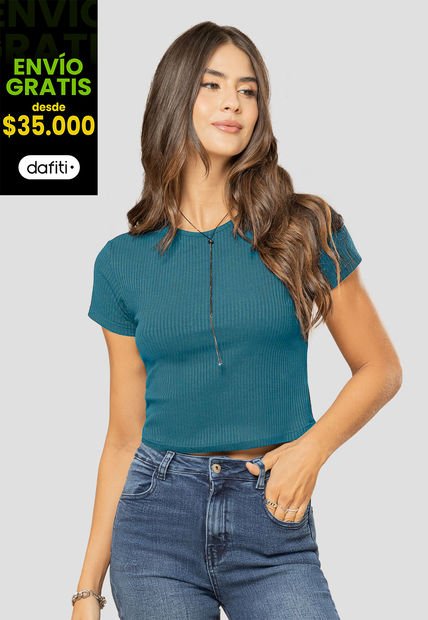 Camiseta Mujer Azul Rutta 104496