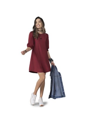 VESTIDO CORTO MUJER VINOTINTO 86023