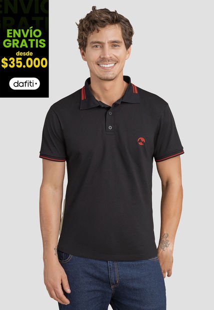 Polo Hombre Negro Rutta 104143