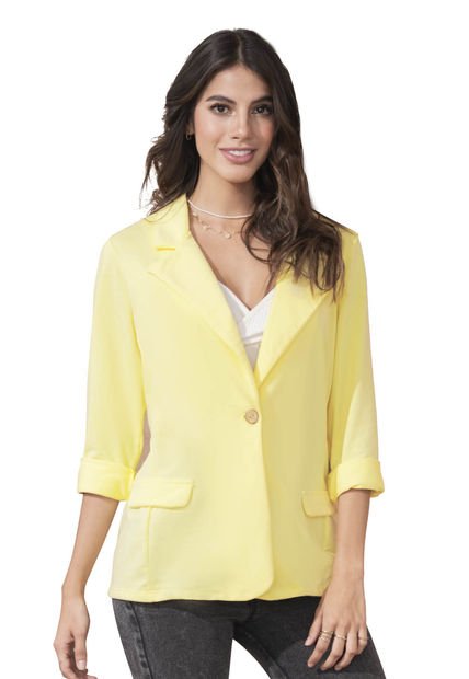 Blazer Mujer Amarillo Pastel Rutta 89413