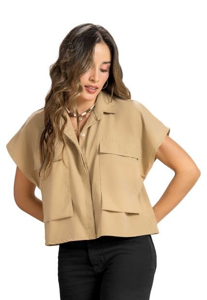 Camisa Mujer Beige Rutta 100239