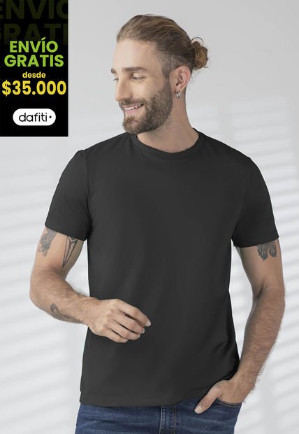 Camiseta Hombre Negro Rutta 6323