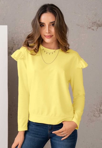 Buzo Mujer Amarillo Pastel Rutta 1124