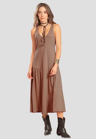 Vestido Largo Mujer Chocolate Rutta 104682 Rutta