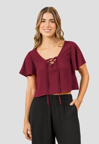 Blusa Mujer Vinotinto Rutta 104061 Rutta