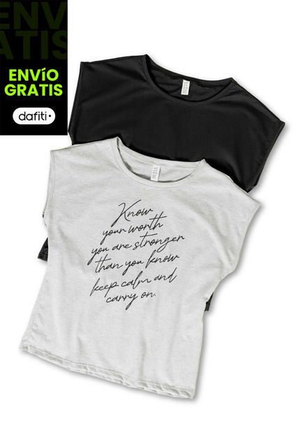 Camiseta Paq X2 Mujer Multicolor Rutta 100263