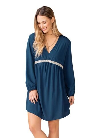 Vestido Azul Petróleo Oscuro Rutta 102043 Rutta