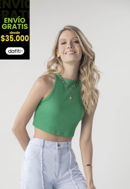 Crop Top Mujer Verde Rutta 92720