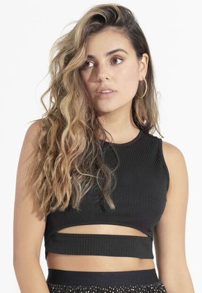 Crop Top Mujer Negro Rutta 33750