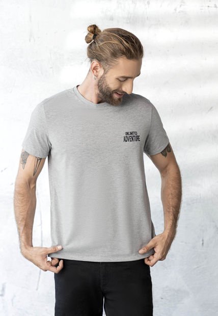 Camiseta Hombre Gris Jaspe Rutta 1855