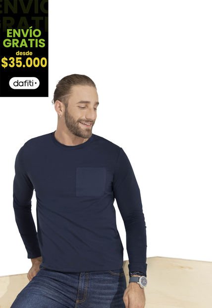 Camibuso Hombre Azul Navy Rutta 96464