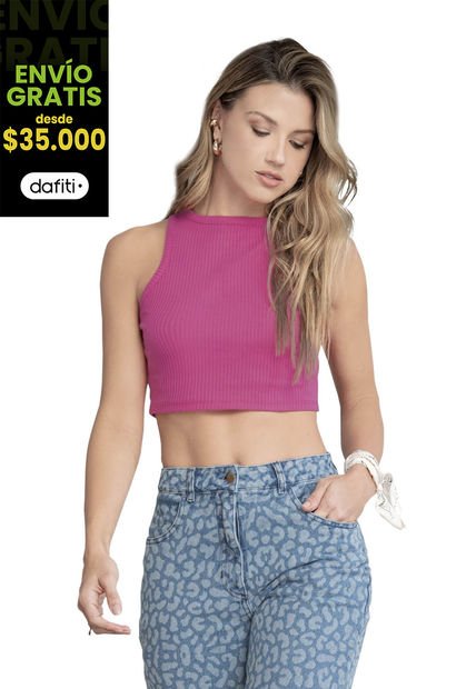 Crop Top Mujer Fucsia Rutta 92720