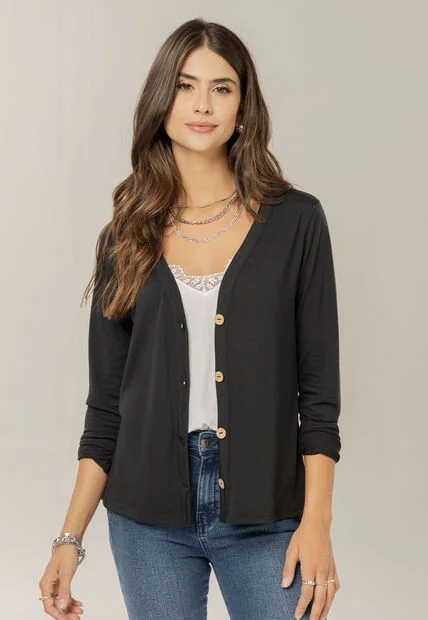 Cardigan Mujer Negro Rutta 104779