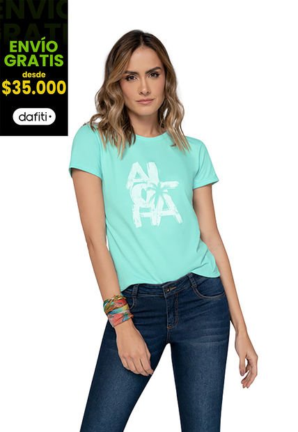 Camiseta Mujer Verde Menta Rutta 9736
