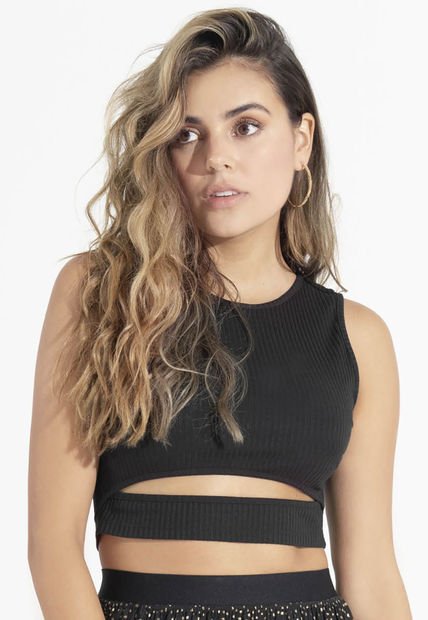 Crop Top Mujer Negro Rutta 33750