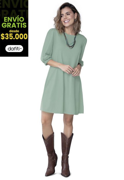 Vestido Corto Verde Oliva Rutta 86023