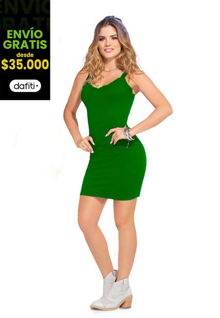 Vestido Corto Mujer Verde Rutta 72923