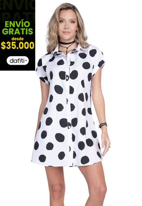 Vestido Corto Mujer Blanco 92649