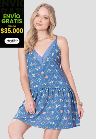 Vestido Corto Mujer Estampado Rutta 107349 Rutta