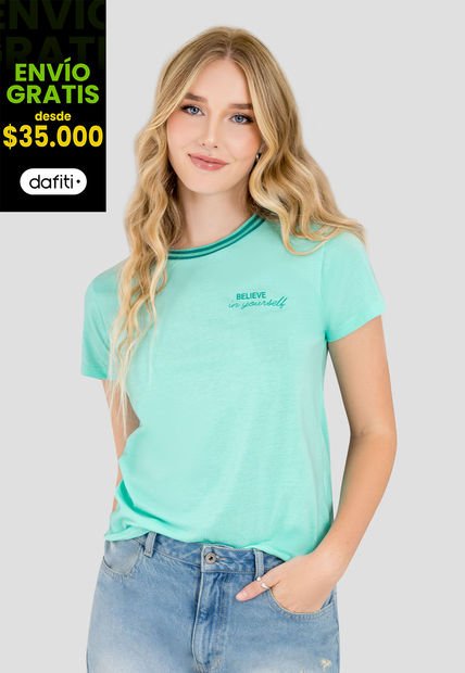 Camiseta Mujer Verde Rutta 103608